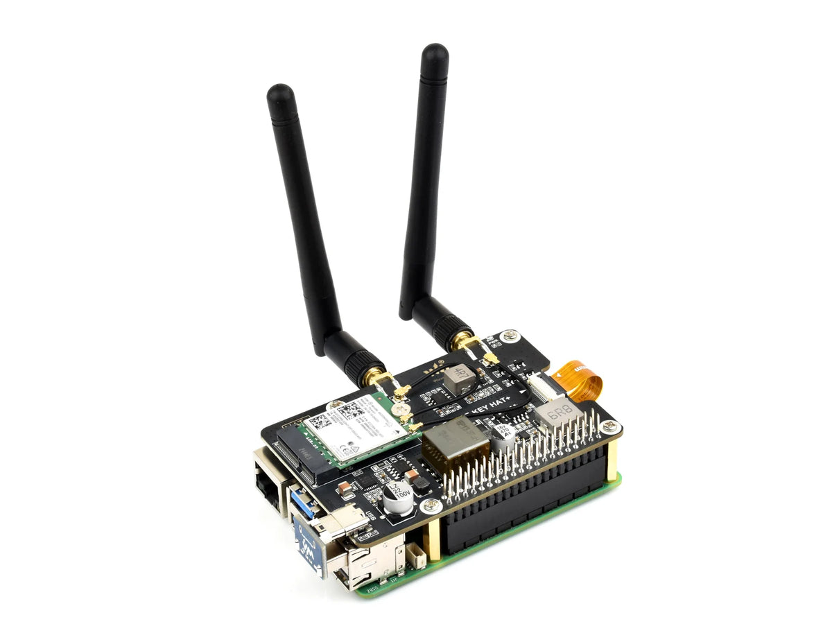Waveshare PCIe To M.2 E KEY Adapter With PoE Function, Compatible With NGFF (M.2 E Key) Wireless NIC, Raspberry Pi 5 PCIe HAT