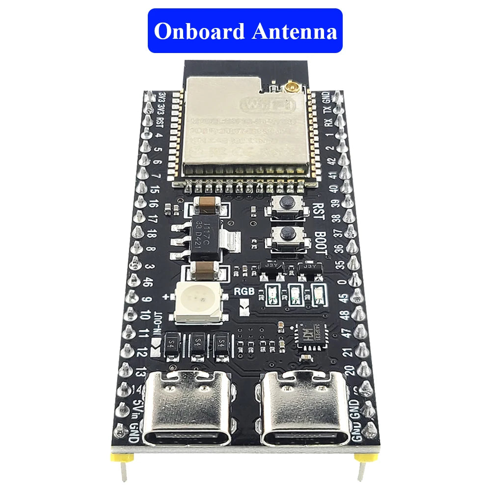 ESP32-S3 Development Board with Expansion Adapter Kit 2.4G Wifi BT Module MCU ESP32-S3WROOM1 N16R8 44Pin Type-C ESP32S3