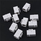 ABRI-200Pcs RJ45 Connector Keystone Jack Cat6 Extension Coupler Ethernet Network LAN Cat 6 Coupler Jacks Extend Adapter,White