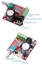 PAM8610 Digital Power Amplifier Board 2x15w Dual Channel Stereo Mini Class D 12V Mini Hi-Fi Audio Stereo Module 2X10W