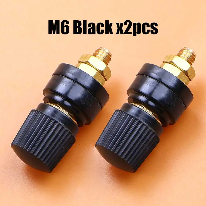 1/2pcs Red Black 6mm 8mm Pure Copper Terminal Blocks Power Supply Terminals M6 M8 Welding Machine Inverter Post Connector