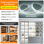 DC5V USB COB LED Strip Light 320LED/m High Density Flexible Self‑Adhesive LED Tape 3000K‑6500K For Cabinet TV Backdrop Decor