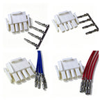 50pcs Flame Retardant 6.35mm Pitch 4-hole White Male 350779-1 Universal MATE-N-LOK 4P wt Male or Female Terminals 20cm Wire