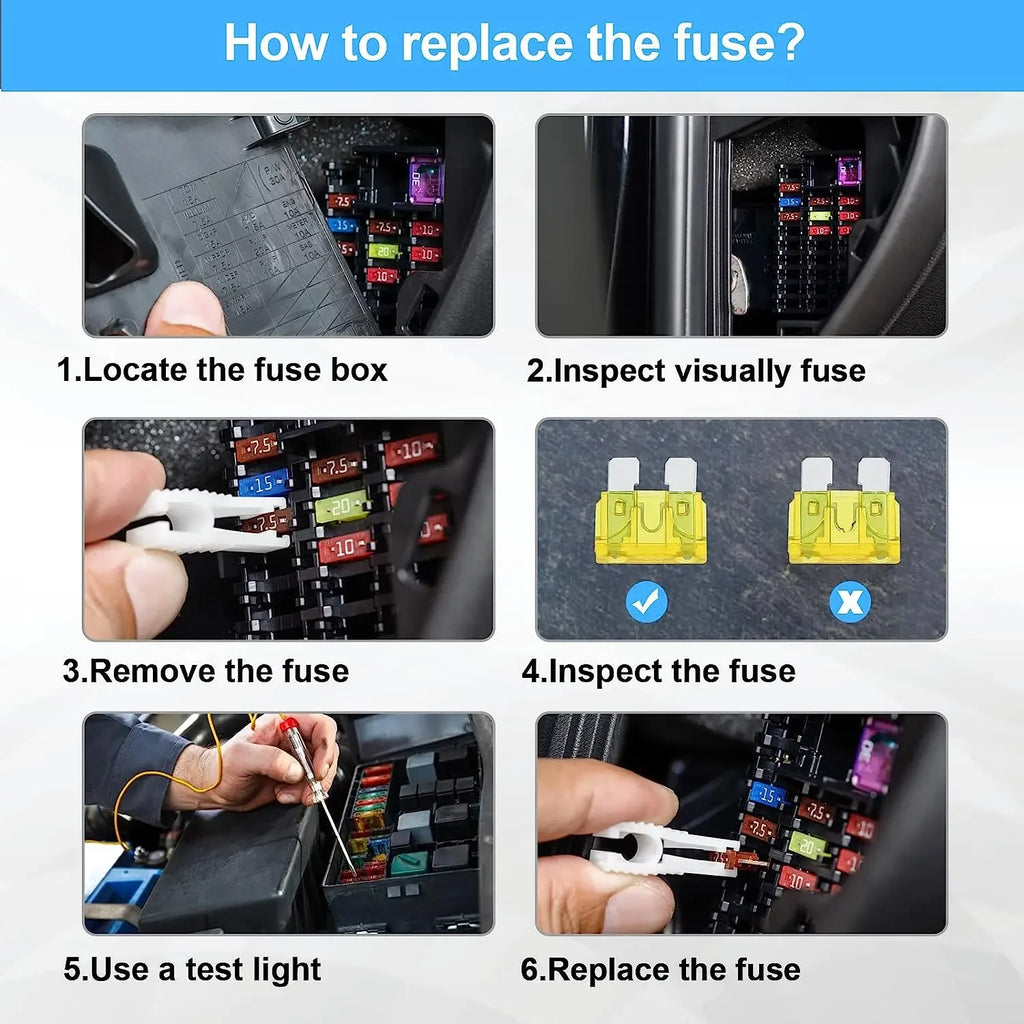 50/100/180pcs Car Blade Fuse Assortment Kit Auto Truck Automotive Medium Fuse Mixed Motorcycle Circuit Fuse With Box
