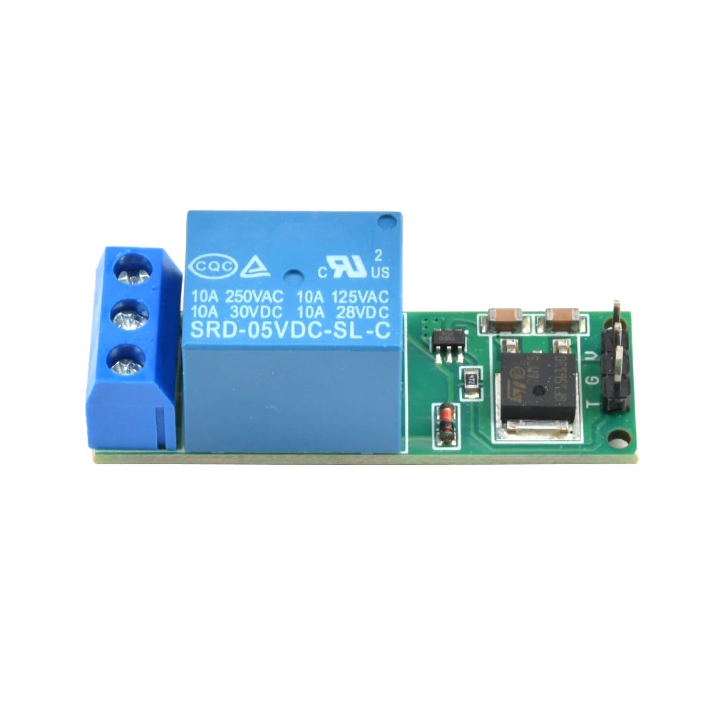 DC 6V 9V 12V 24V Flip-Flop Latch Relay Module 1 Channel Bistable Self-locking Switch Low Pulse Trigger Board for Arduino
