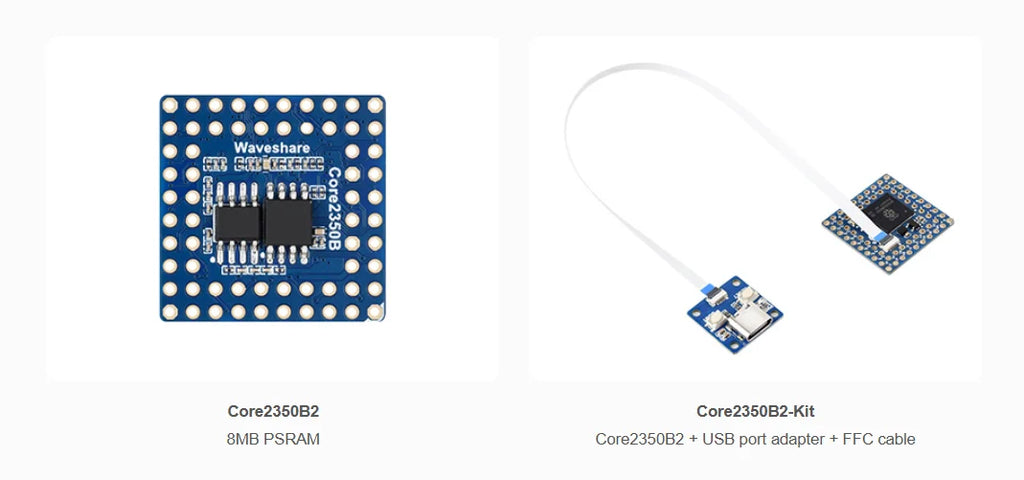 Waveshare Core2350B Core Board Raspberry Pi RP2350B Dual-core & Dual-architecture Microcontroller Operating Frequency 150MHz