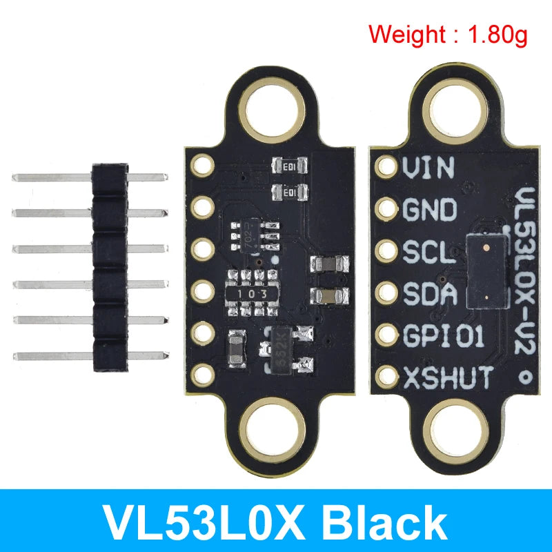 TZT VL53L0X Time-of-Flight (ToF) Laser Ranging Sensor Breakout 940nm GY-VL53L0XV2 Laser Distance Module I2C IIC 25MM*10.7MM