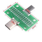 1Pcs Type-C Male to Female USB 3.1 Test PCB Board Adapter Type C 24P 2.54mm Connector Socket For Data Line Wire Cable Transfer