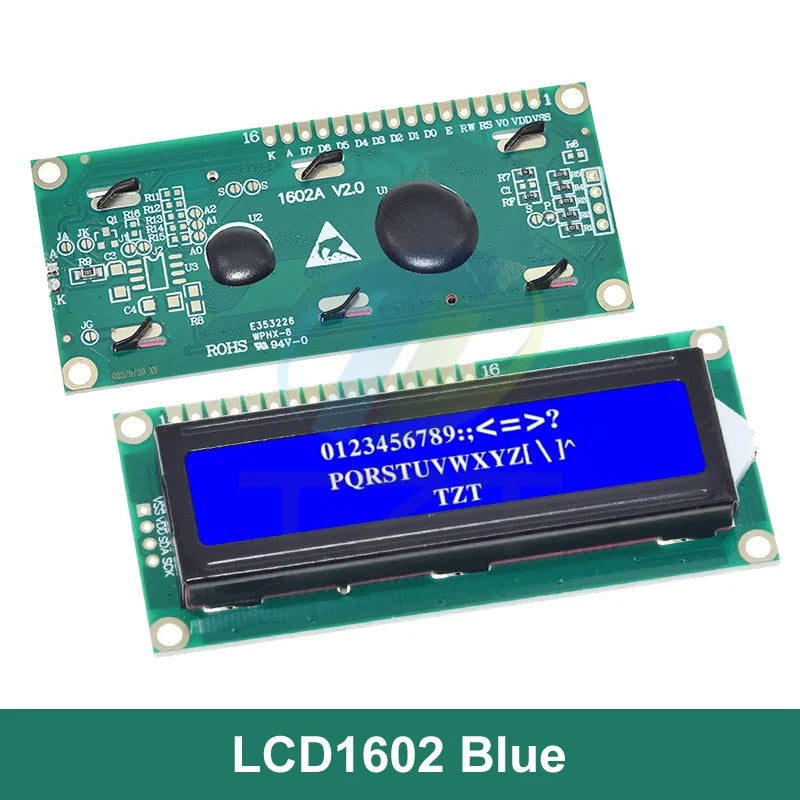 TZT LCD1602 LCD 1602 2004 12864 LCD Display Module Blue Green Screen 16x2 20X4 Character  HD44780 Controller