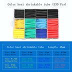 2:1 Heat Shrink Tube127/164/328/140/530/560/580/780pcs Shrinking Assorted Polyolefin Insulation Sleeving Wire Cable Sleeve Wrap