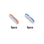 Lever Wire Connectors, 10pcs/60pcs Inline Wire Connectors Kit for Quick Connect, Push in Compact Splicing Electrical Connectors