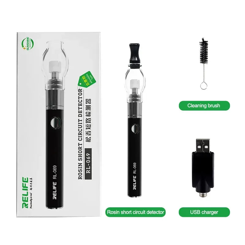 RELIFE RL-069 Rosin Atomizer Flux Pen USB Charging Suitable for Mobile Phone Repair Motherboard PCB Short Circuit Detector Tool