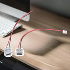 5/10Pcs Transparent 2Pin Waterproof USB-C Female Charging Socket With LED Light Type-C Power Input Connector