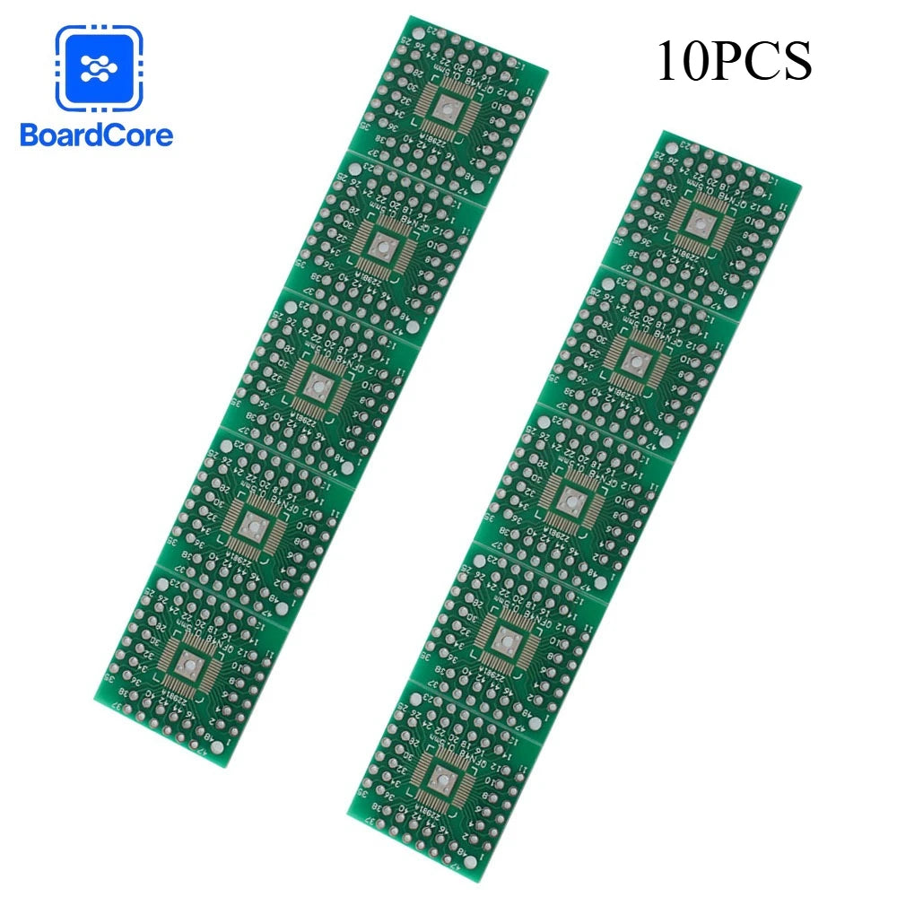 10PCS HTQFP QFN48 PCB Board To DIP48 QFN44 0.5mm Pitch QFP48 QFP44 PQFP LQFP Adapter Board SMT To DIP Adapter Converter Plate