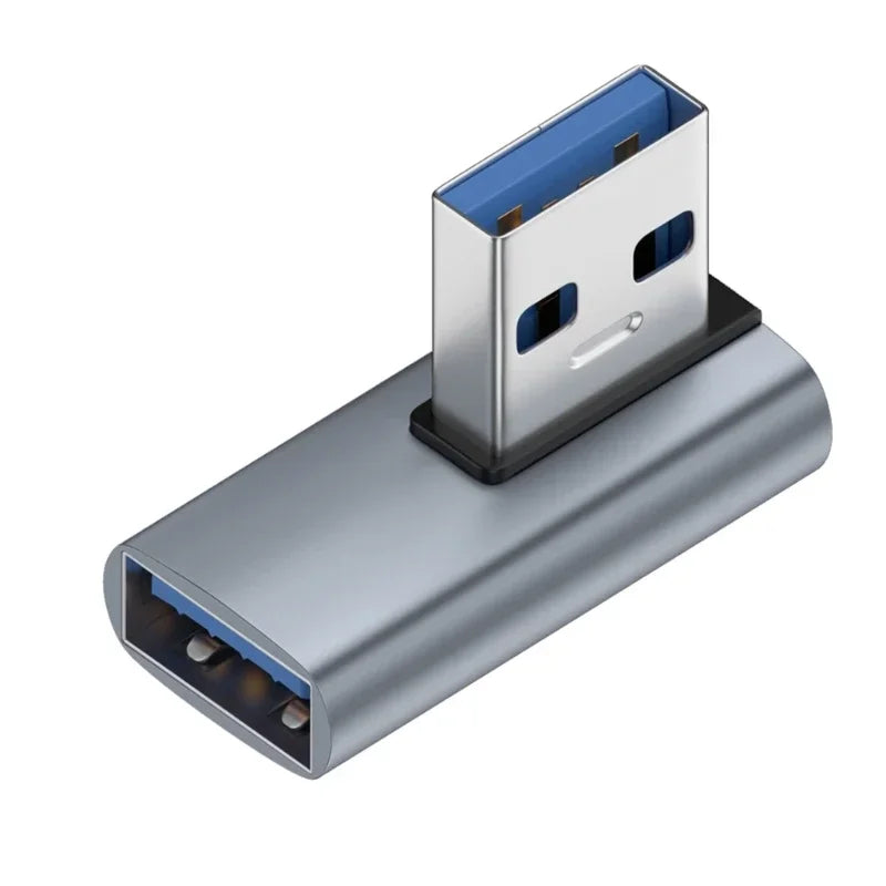 USB 3.0 Male to Female 90 Degree Right Angle Extension Adapter USB Upward Elbow Adapter 10Gbps for Laptop PC Connector Converte