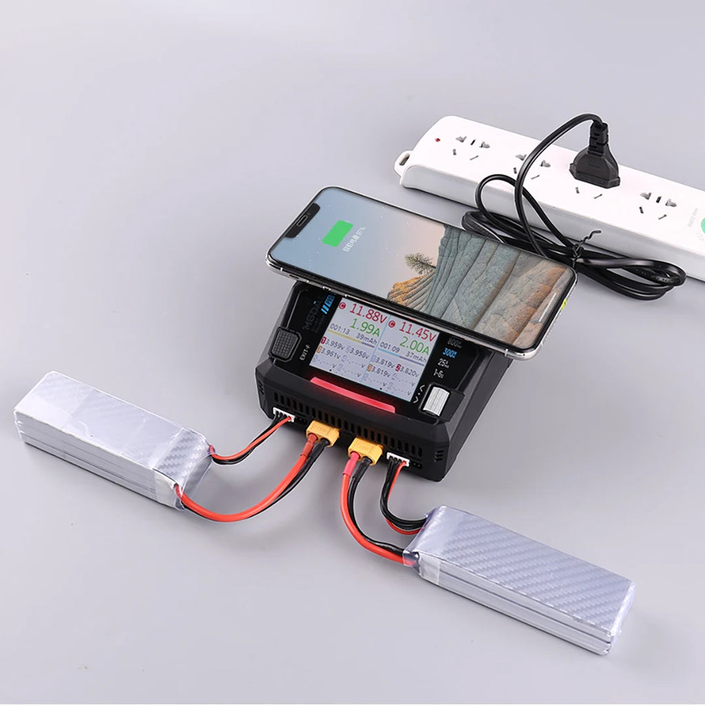 ToolkitRC M6DAC PRO V2 Dual Channel Smart Lipo Battery Charger Discharger AC 200W DC 800W 16A for 1-6S LiHV LiPo PD65W FPV Drone