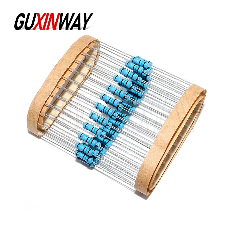 50Pcs Metal Film Resistor 1/2Watt 0.5W 0R-4.7M 0.12R 0.15R 0.18R 91R 110R 120R 130R 910K 1M 2.2M 4.7M Metal Film Resistor
