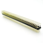 5pcs 2.54mm 3*40P Triple Row Straight 90D Right Angle R/A Breakaway Rohs Gold PCB Male Female Pin Header Connector 3x40pin
