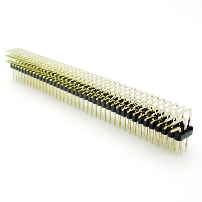 5pcs 2.54mm 3*40P Triple Row Straight 90D Right Angle R/A Breakaway Rohs Gold PCB Male Female Pin Header Connector 3x40pin