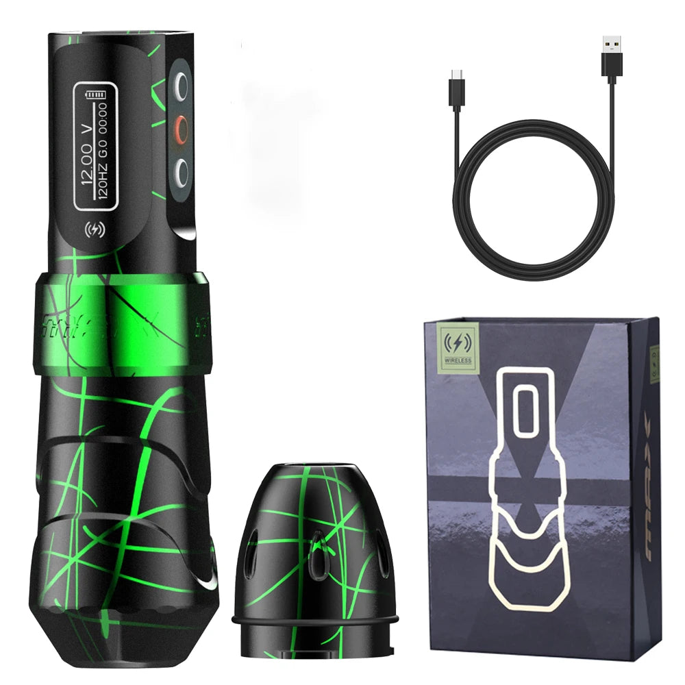Yilong Flux Max Professional Wireless Tattoo Machine Permanent Makeup Machines LED Digital Screen Stroke 3.5mm Tattoo Pen