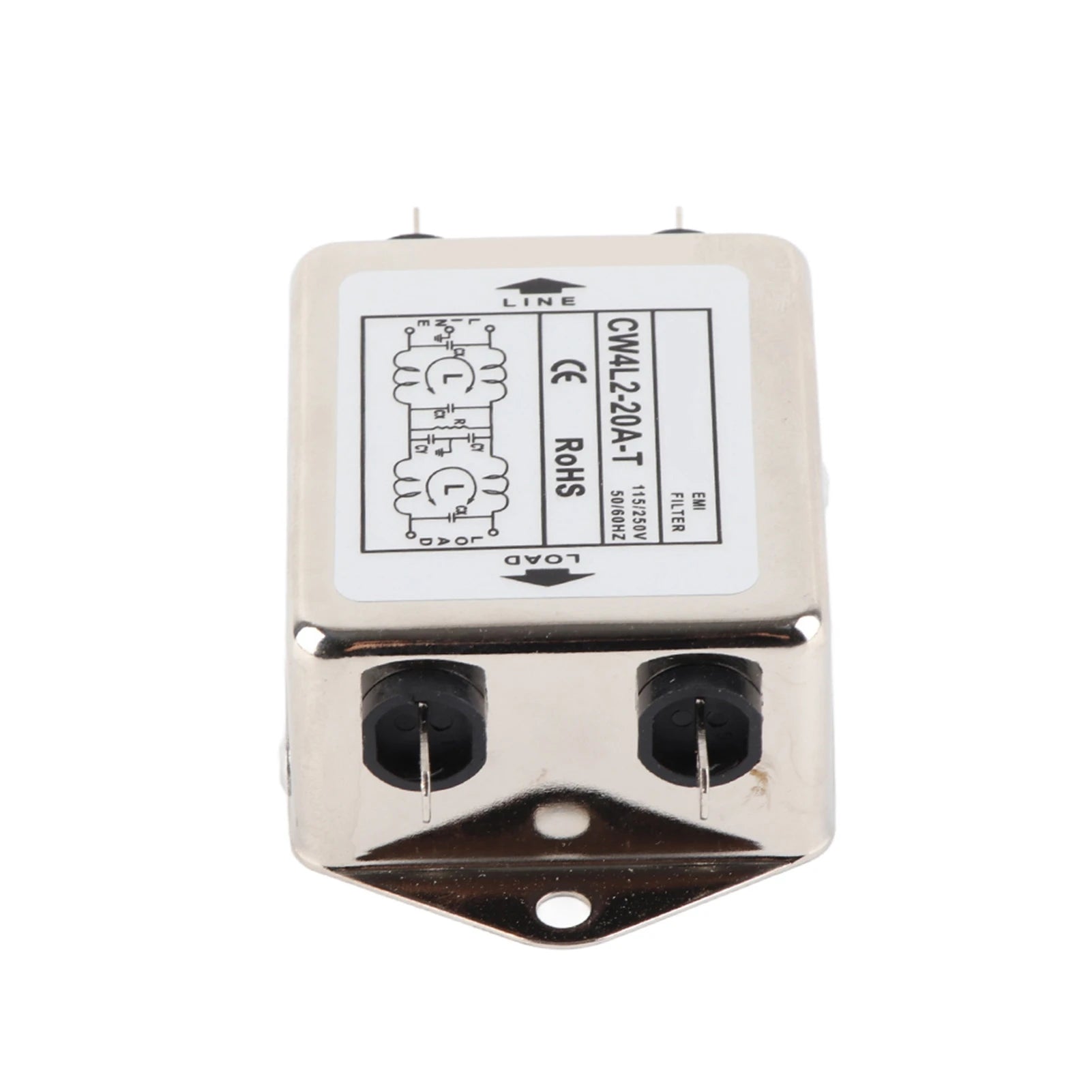 Power Filter Module Power Filter Terminal Power Wire Filter 115V/250V 20A 50/60Hz CW4L2-20A T Power Line EMI Filter Terminal ﻿