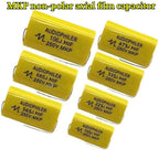 MKP Polypropylene Film Capacitor Non-polar Axial 250V 0.68uF~47uF (684J~476J) CBB20 High Frequency Capacitors