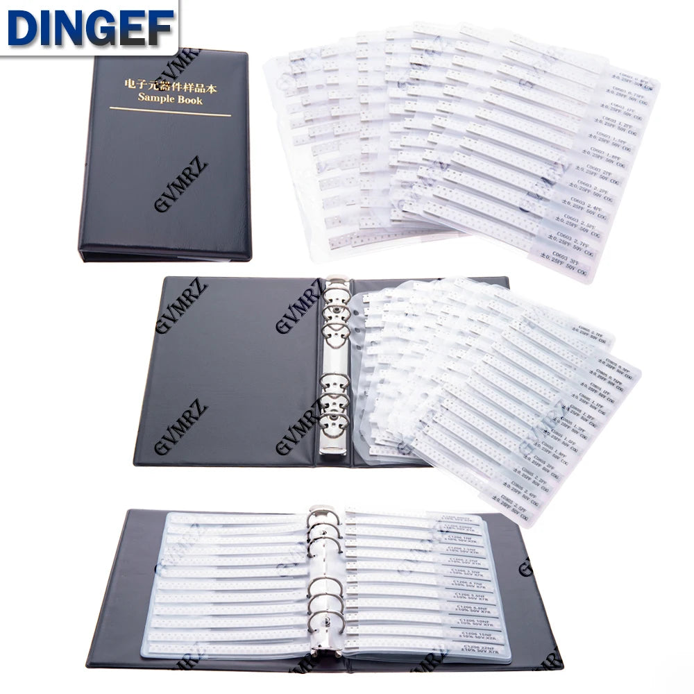 2500/4000/2250/4500PCS Capacitors Kit SMD Capacitor Sample Book 0201 0402 0603 0805 1206 Assortment Pack DIY