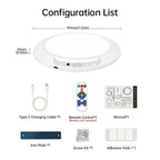 Motion Sensor Ceiling Light USB Rechargeable 4000mAh Battery Magnetic Wireless Wall Lamp Remote Dimmable 3000K-6000K