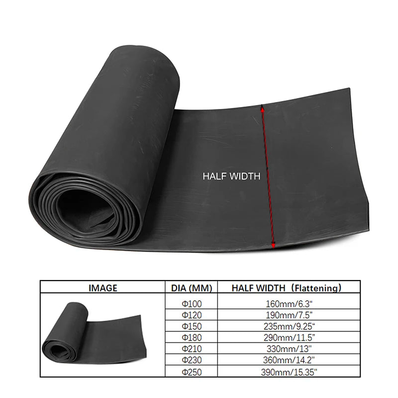 1m Rubber Heat Shrink Tube 160mm ~ 390mm Black Red Lithium Battery Pack Wrap Insulated Tubing Cover 18650 Skin Pipe Sleeve Film