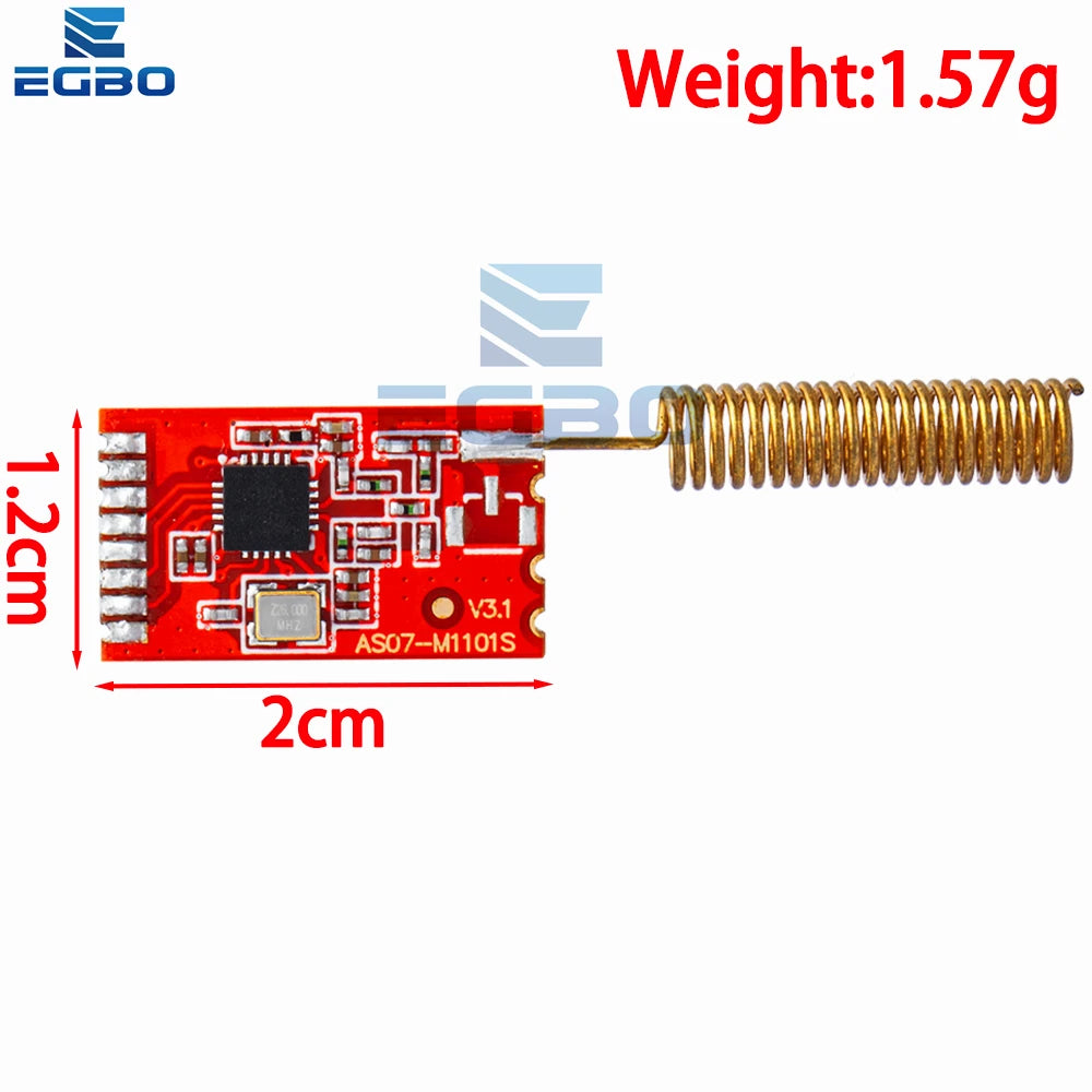 1~10PCS 433M CC1101 10mW Wireless Sender Receiver Module NRF905/SX1212/SI4432 EGBO