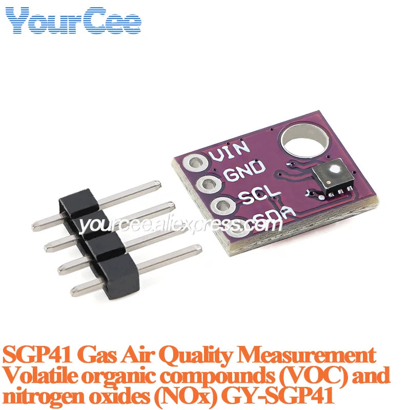 10pcs/1pc SGP30 SGP40 SGP41 Gas Air Quality Sensor Module TVOC ECO2 Carbon Dioxide Measurement Formaldehyde Air Detector