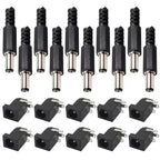 10Pairs DC Power Socket 5.5x2.1mm 5.5*2.5mm Panel Mount DC Power Plug DC Female Jack Connector
