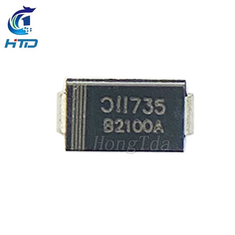 10/100PCS B2100A-13-F B2100 B2100 2A/100V DO-214AC SMD Schottky Diode