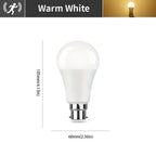 4PCS Radar Motion Sensor Light Bulb B22 220V 6W 9W 12W 15W 18W 20W Auto ON/OFF LED Night Light Bedroom Garden LED Bulbs For Home