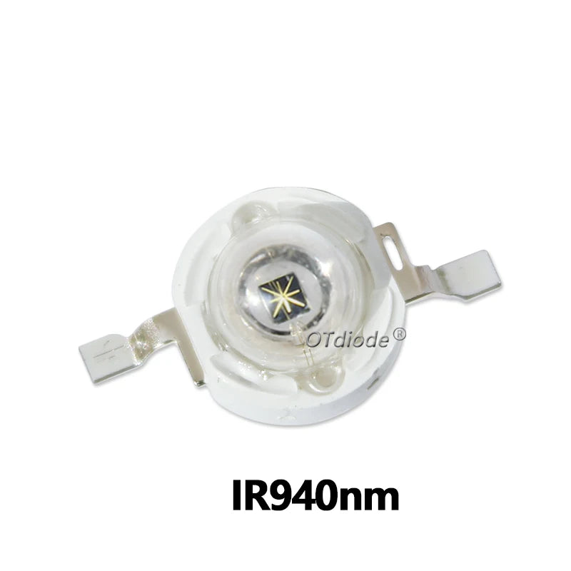 IR LED 3W 730nm 740nm 850nm 940nm 1050nm 3Watt Chip Diode Infrared Red Beads Radiation Bulb Laser Flashlight Night Vision Camera