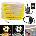 DC 5V LED COB Strip Light USB High Density Linear Lighting 320LED Flexible Tape Lights Warm Natural White Red Blue Green Decor