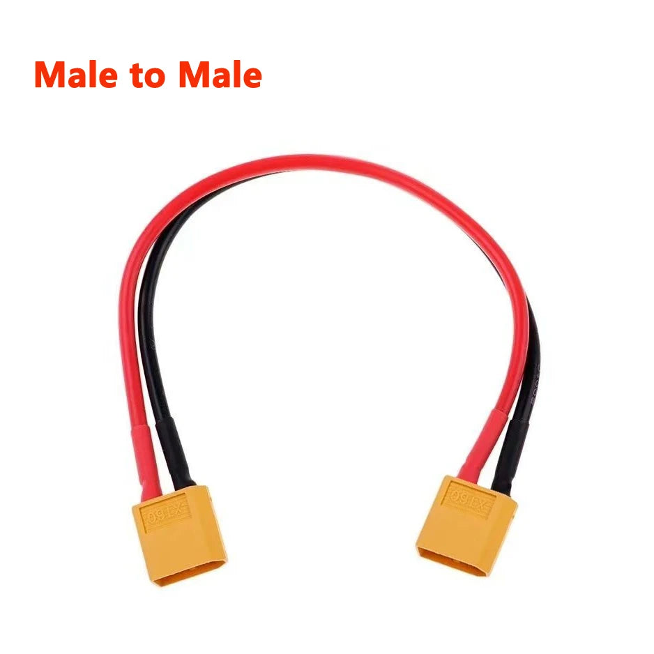 XT60 Male Female Connector Plug Set with Silicone Insulation 12AWG/14AWG Battery Extension Cable for RC Lipo Batteries And Drone