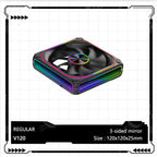 V360/120 ARGB Computer Case Cooling Fan, Infinity Mirror Series/CD pattern/Hydraulic bearings Integrated cooling fan