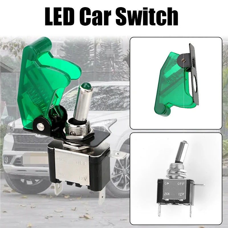 12V SPST Toggle Rocker Switch LED Light for Ignitions Boost Marine Boat Racing Car Switch Light Toggle Truck Trailer Accessories
