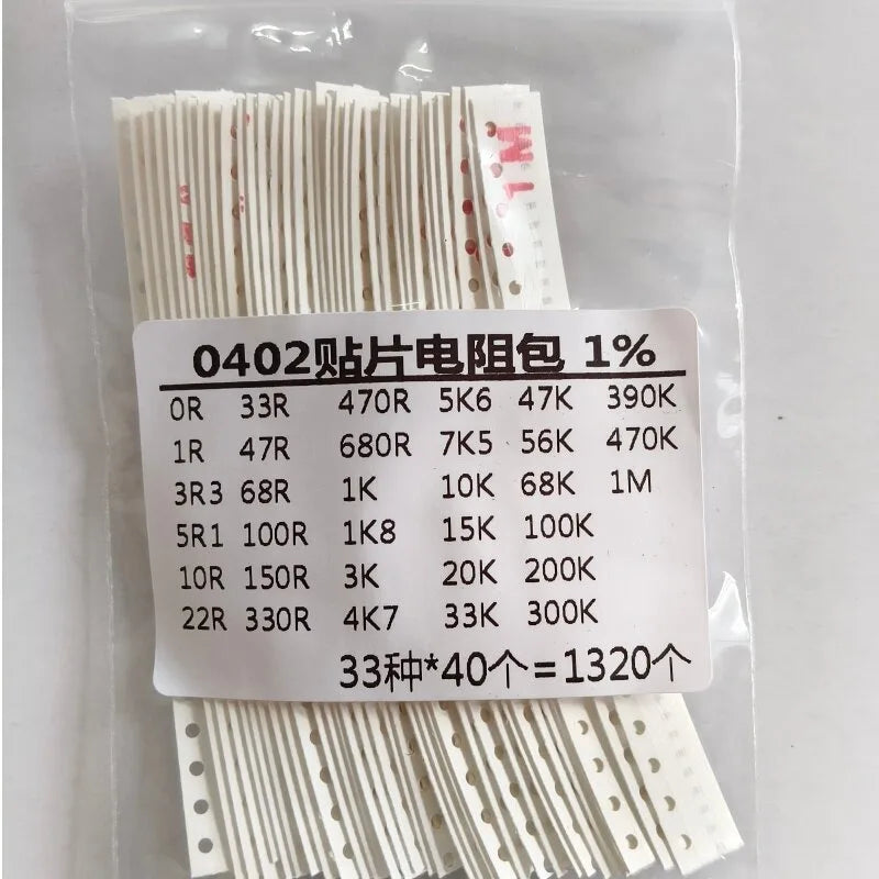 0201 0402 0603 0805 1206 1210 2512 SMD Resistor Assortment Kit, Mixed Resistors with 33 / 60 / 80 / 170 Values