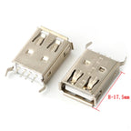 10Pcs USB 2.0 4Pin A Type Female Socket Connector G54 2 Feet 90/180 Degree Data Transmission Charging USB Connector