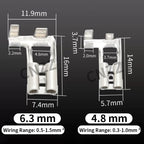 100/200Pcs Gold/Silver Electric Flag/Right Angle Crimp Terminal Wire Connector  Set2.8 4.8/6.3mm Female+sheath  Brass Car ZiiZ