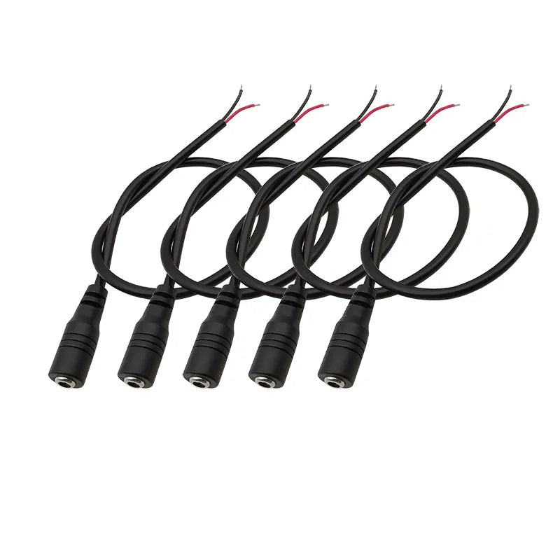 DC 3.5mm X 1.35mm Male Plug Female Jack DC Power Charging Cable Connector DC Power Wire Pigtail for CCTV Camera LED Strip Light