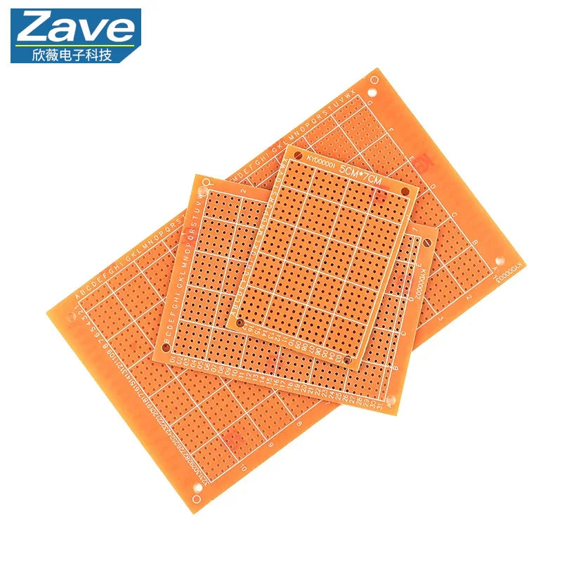 Single-sided Breadboard, Prototype Board, Perfboard, 2.54mm Pitch Bakelite Circuit Board, Sizes: 5/7/9/15cm