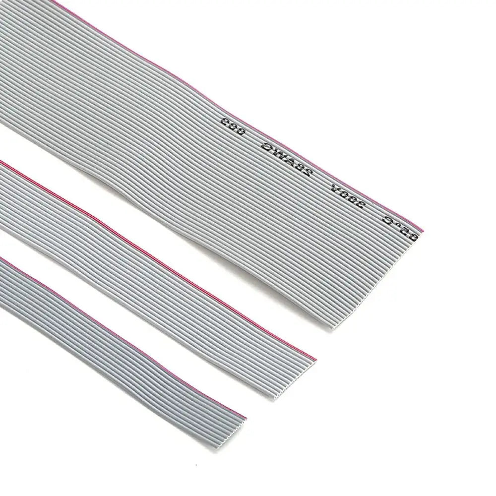 1/3/5 Meter 1.27mm Gray Flat Ribbon Cable Wire 6/8/10/12/14/16/18/20/24/26/30/34/40P UL2651 300V for 2.54mm IDC Connector