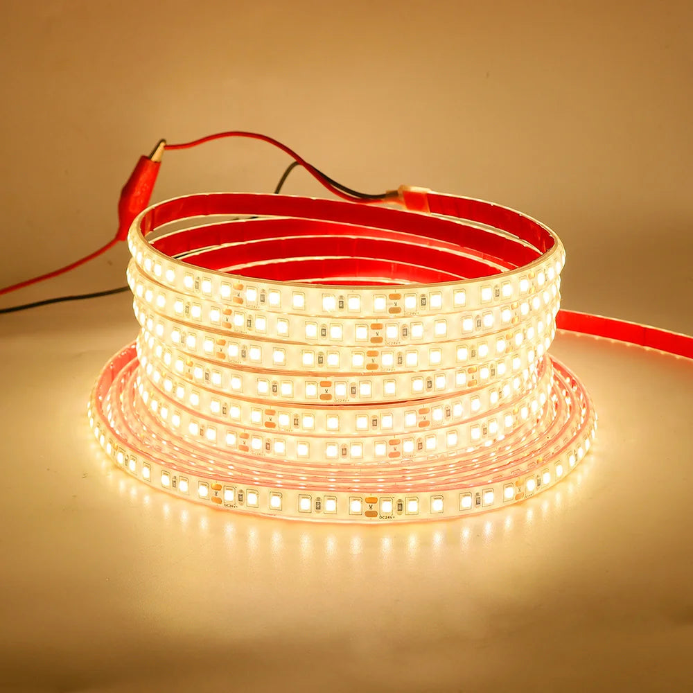 12V 24V 5m 10m 20m LED Strip Light IP68 Waterproof 2835 9 Colors Flexible Tape with 2pin Wire 120LED/m Bright Ribbon 0.5m 1m 2m