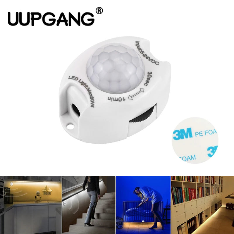 PIR Motion Sensor Switch 12V 24V 5V 3A High Sensitive Movement IR Infrared LED Sensor Detector Time Delay for LED Strip Light