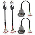 RJ45 to RS485/232 Terminal Block Cable 8P8C Single Switch Network Port Debugging Line PLC Serial Port Shielding Connection Wire