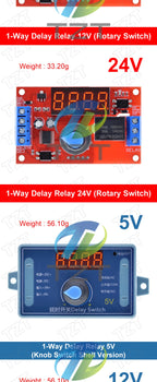 DC 5V 12V 24V 10A Adjustable Time Delay Relay Module 32 Modes LED Digital Timming Trigger Timer Control Switch Pulse Cycle