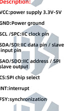 DC 3.3–5V ICM-20602 Sensor Module – High-Precision, Low-Noise Six-Axis Gyroscope and Accelerometer Module Compatible